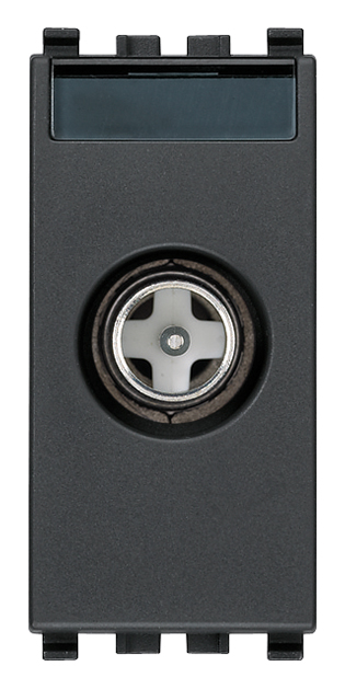 Vtičnica TV končna 1M antracit 20300.01