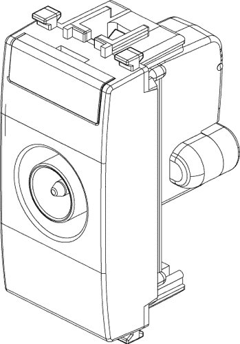Vtičnica TV končna 1M antracit 20300.01
