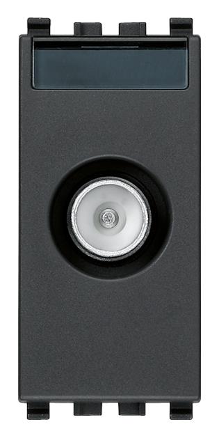 Vtičnica TV prehodna siva 1M