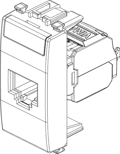 Vtičnica za adapter RJ45 Cat5 20339.11.B