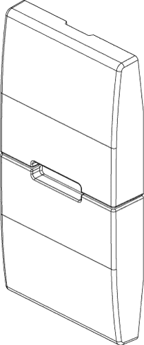 Tipka 1M brez simbola siva 20531.S