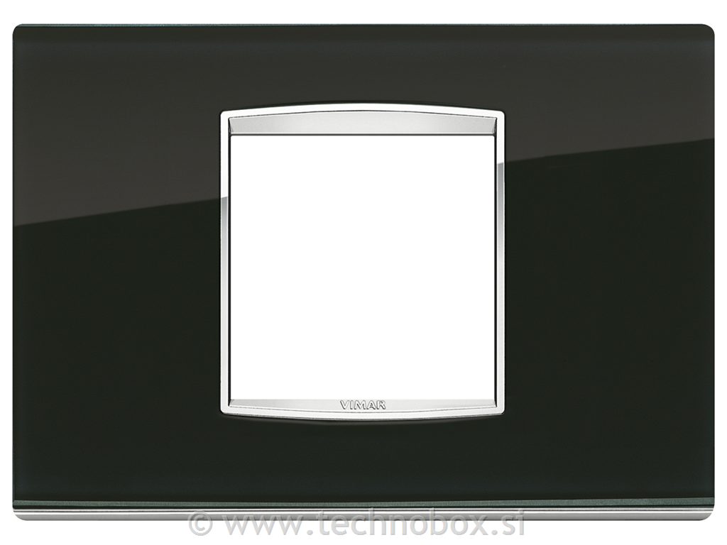 Okrasni okvir 3/2M črno steklo 20652.C71