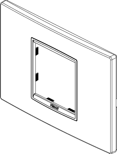 Okrasni okvir 3/2M črno steklo 20652.C71