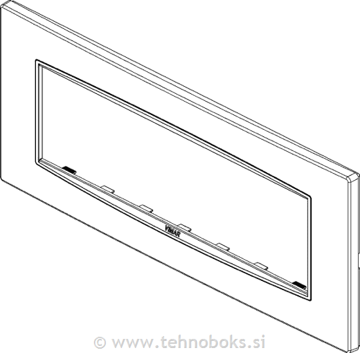 Okrasni okvir 7M kovinsko bel 20657.B01