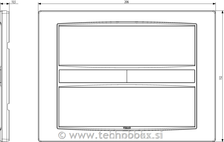 Okvir okrasni VIMAR 14M antracit