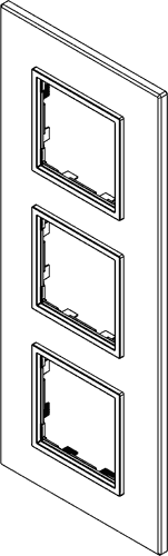 Okvir okrasni 3x2M vertikalni lava siv