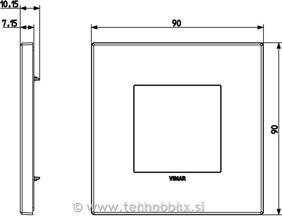 Okvir okrasni 2M kovinski bruš.črn