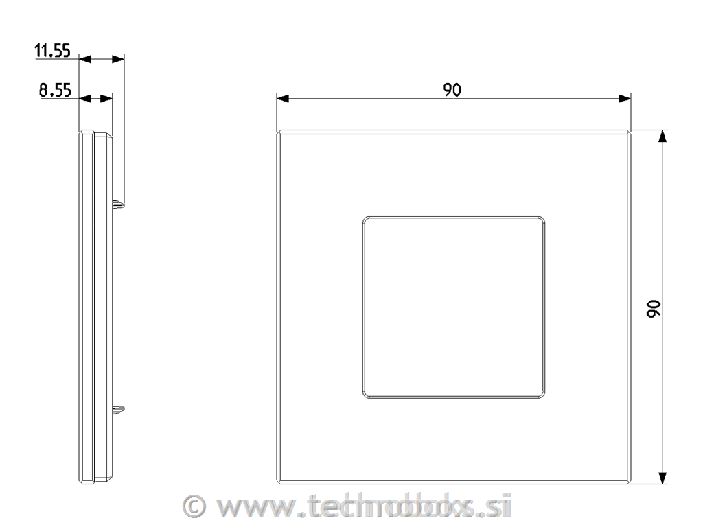 Okrasni okvir 2M črno usnje 22642.23