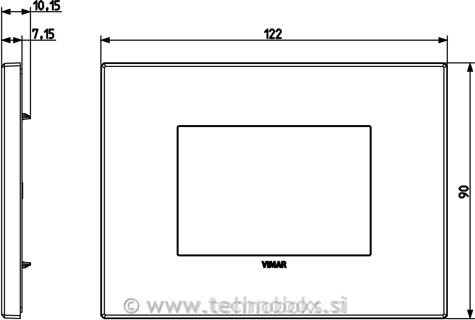 Okvir okrasni 3M kovinski mat bel
