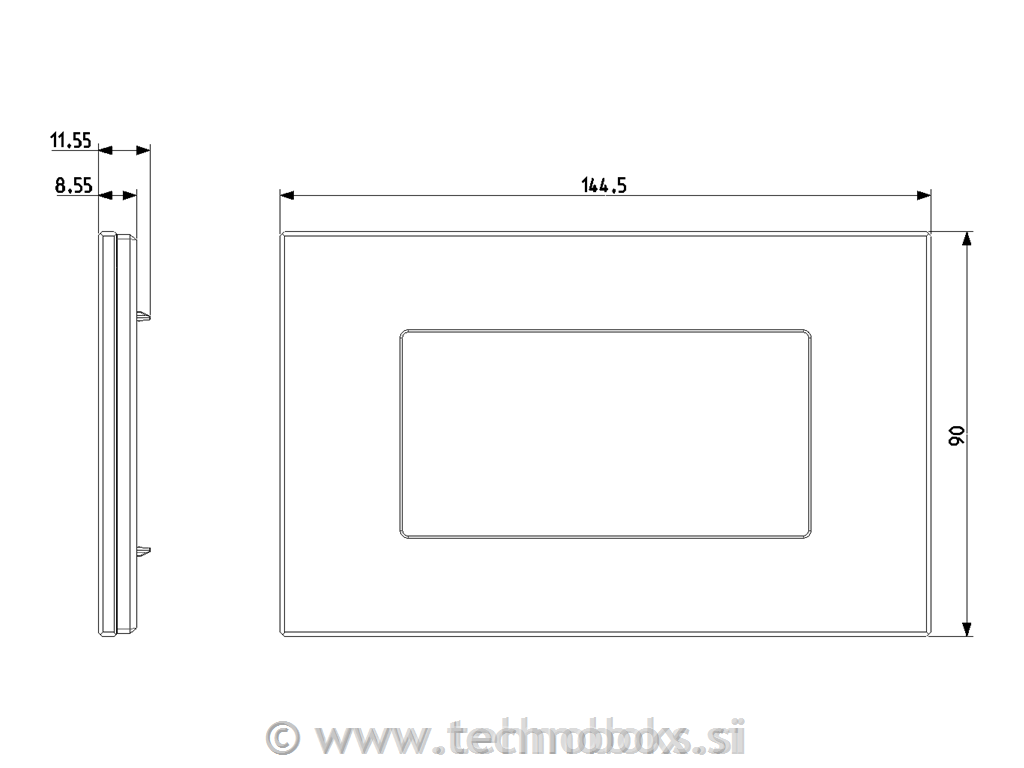 Okrasni okvir 4M črno usnje 22654.23