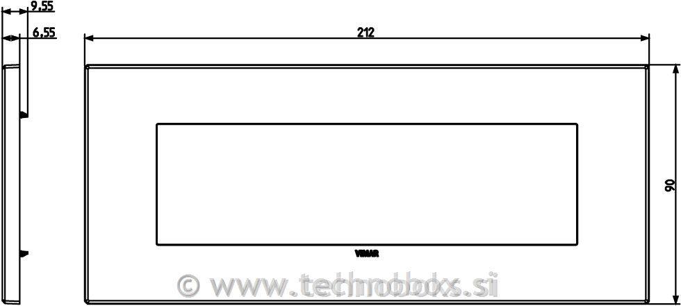 Okvir okrasni 7M kovinski antracit