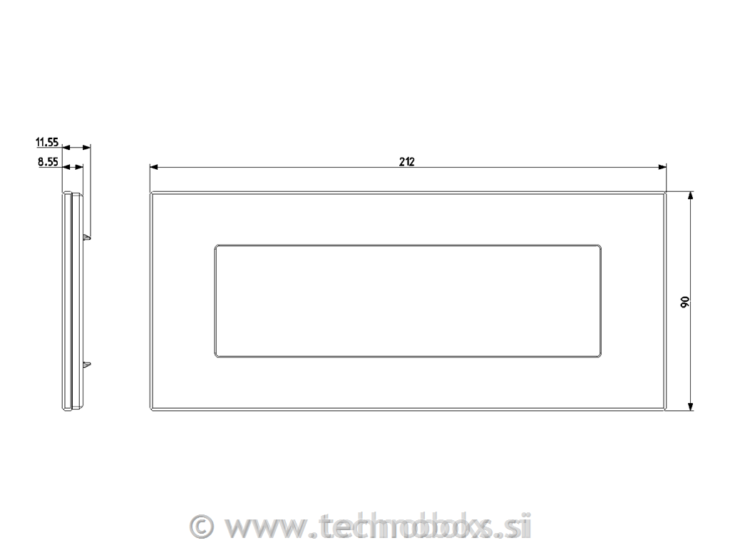 Okrasni okvir 7M črno usnje 22657.23