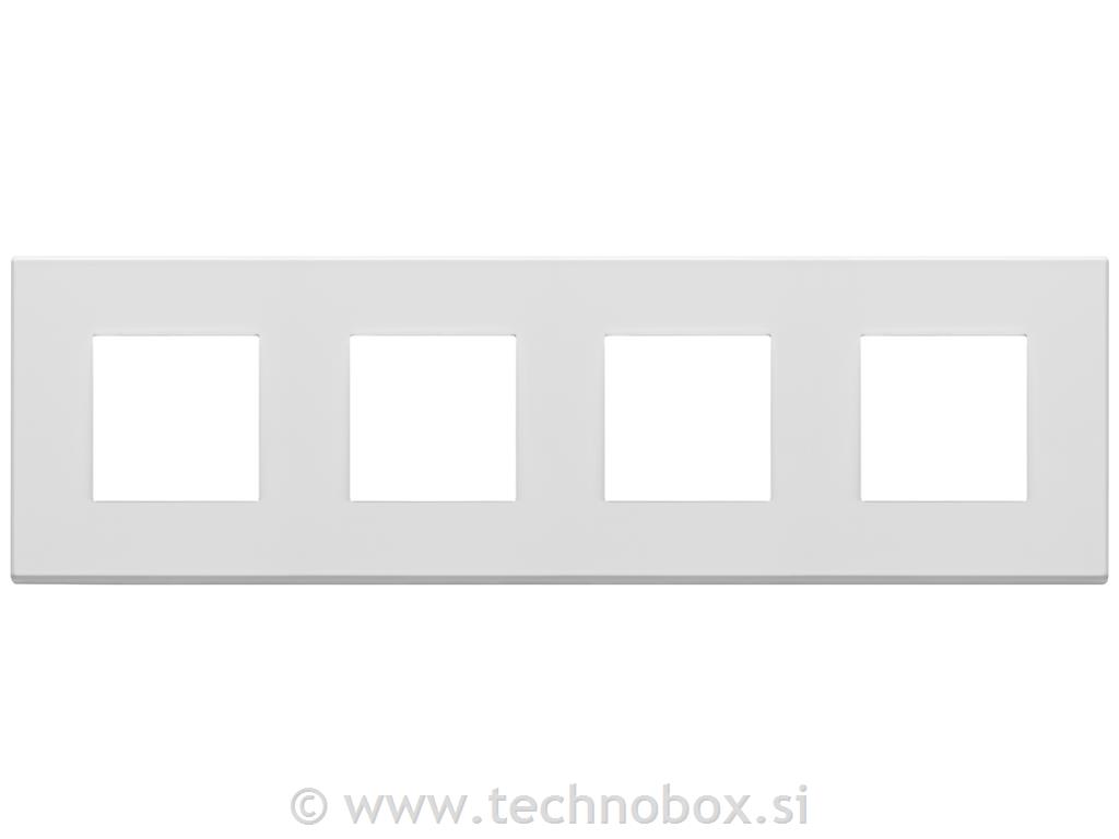 Okvir okrasni 4x2M kovinski mat bel