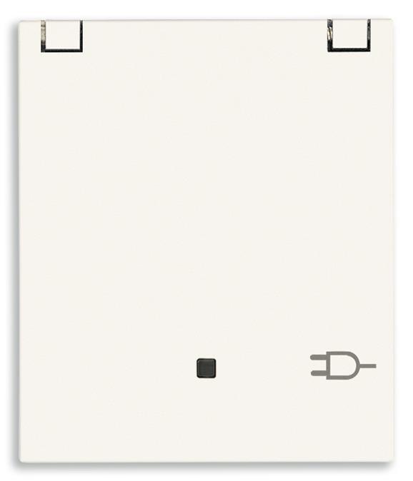 Vtičnica šuko 2P+E 16A 2M s pokrov. bela