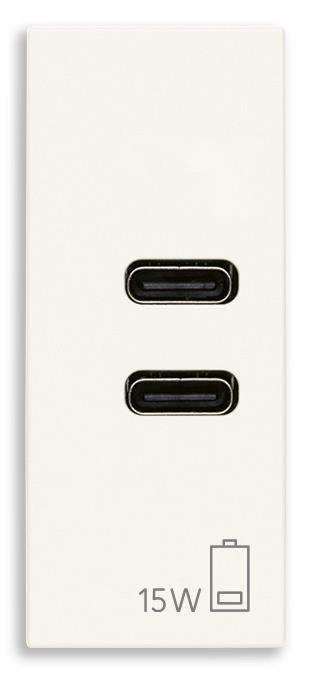 Vtičnica USB C+C 5V 3A 1M bel LINEA