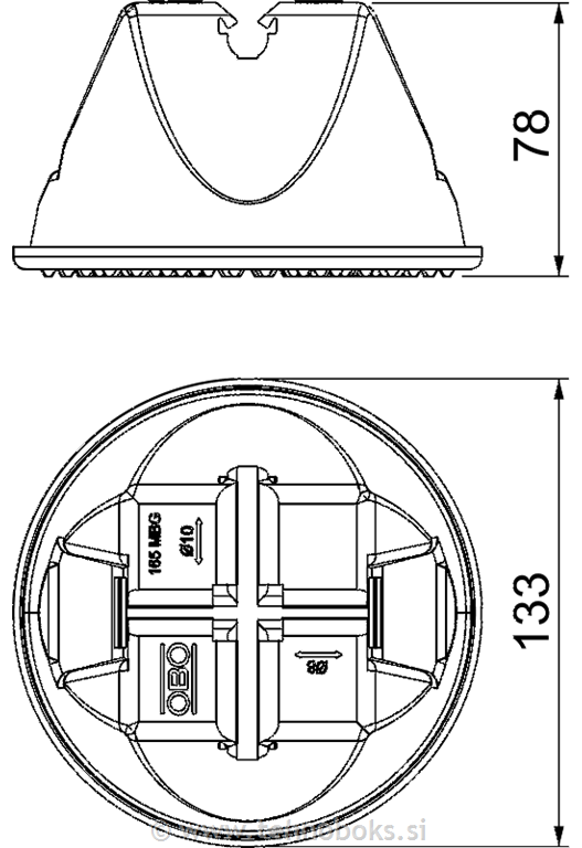 Nosilec str. vodov za plast. strehe 8mm