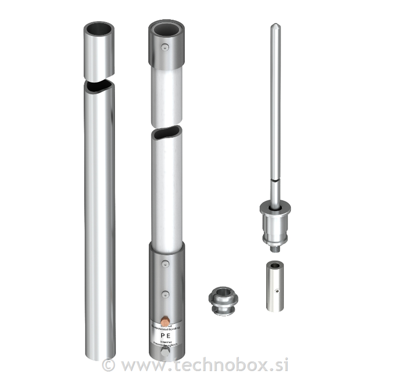 Izolirana lovil. palica za vodnik 4000mm