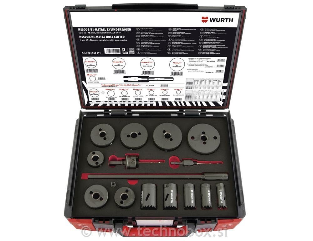 Set krone 19-76mm metal-rf