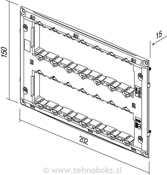 Nosilec modul 2x7M z vijaki