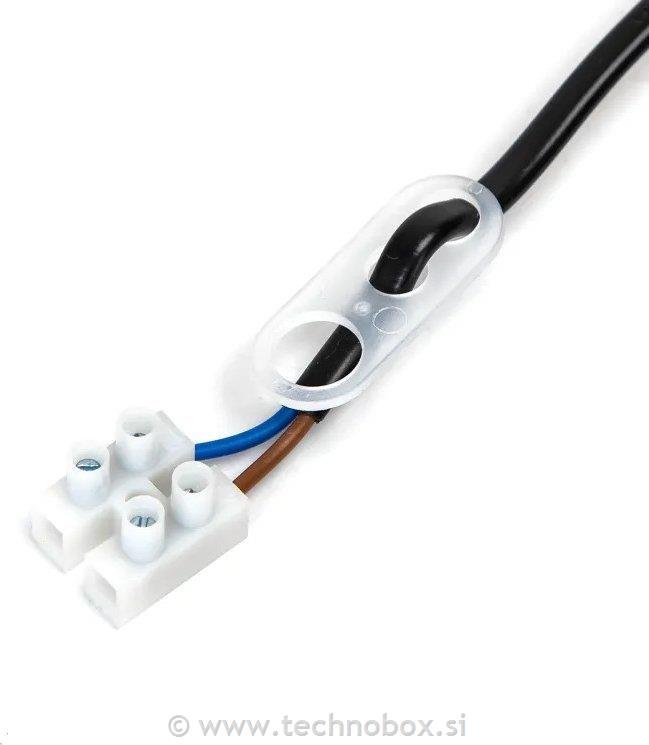 Okov E-27 črn z prik.vrvico in sponko