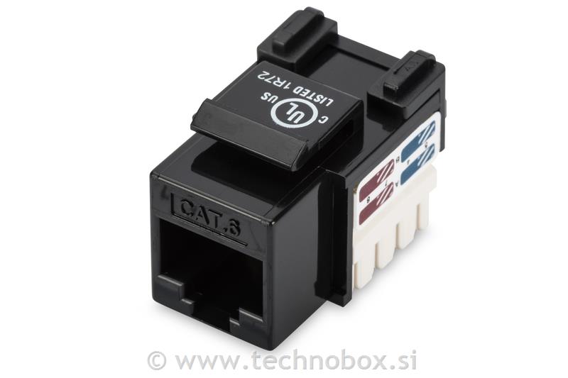 Modul Cat6 UTP easy crimp - črn