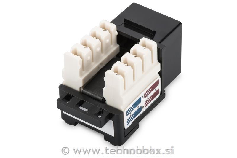 Modul Cat6 UTP easy crimp - črn