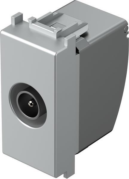 Vtičnica modul TV končna 1M srebrna