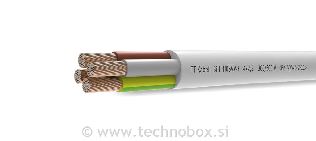 Kabel HO5VV-F 4x2,5mm2 bel