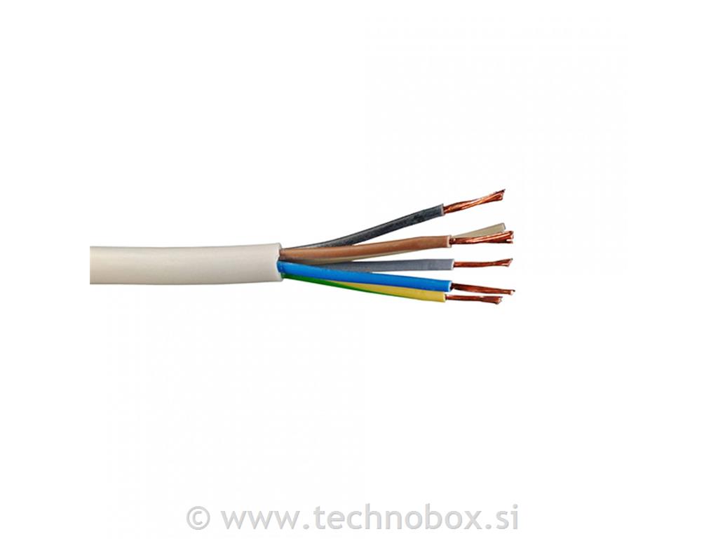 Kabel HO5VV-F 5x2,5mm2 sivi