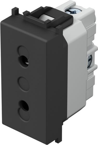 Vtičnica modul euro 230V 1M črna