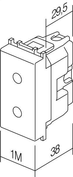 Vtičnica modul euro 230V 1M črna