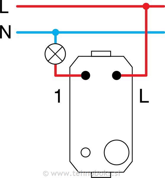 Stikalo modul navadno osvetljeno 1M črno