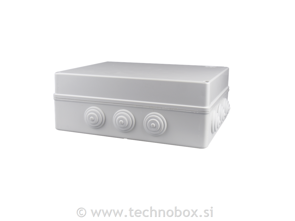 Doza N/O 220x300x120 IP65 z uvodnic.siva