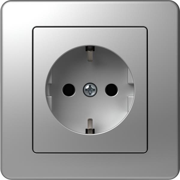 Vtičnica EKONOMIK šuko srebrna