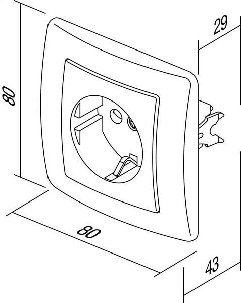 Vtičnica EKONOMIK šuko srebrna