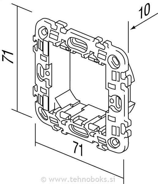 Nosilec modul 2M brez vijakov