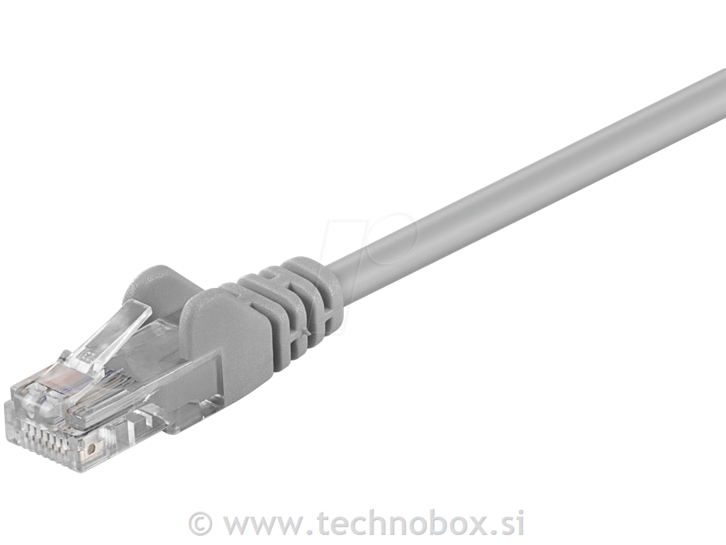 UTP Cat.5 patch kabel 0,25m sivi