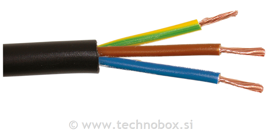 Kabel HO5VV-F 3x1,5mm2 črn