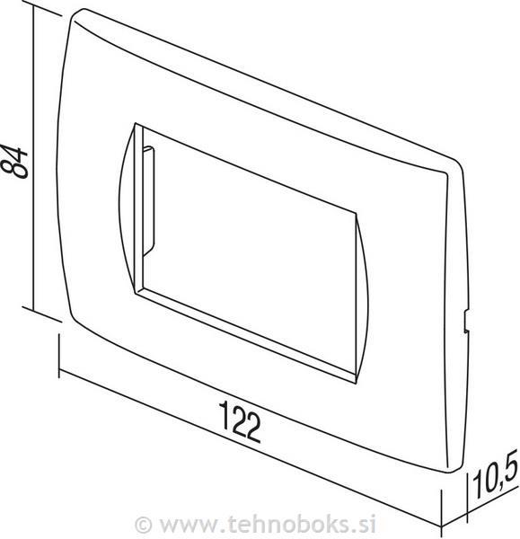Okvir okrasni modul soft 3M mat črna