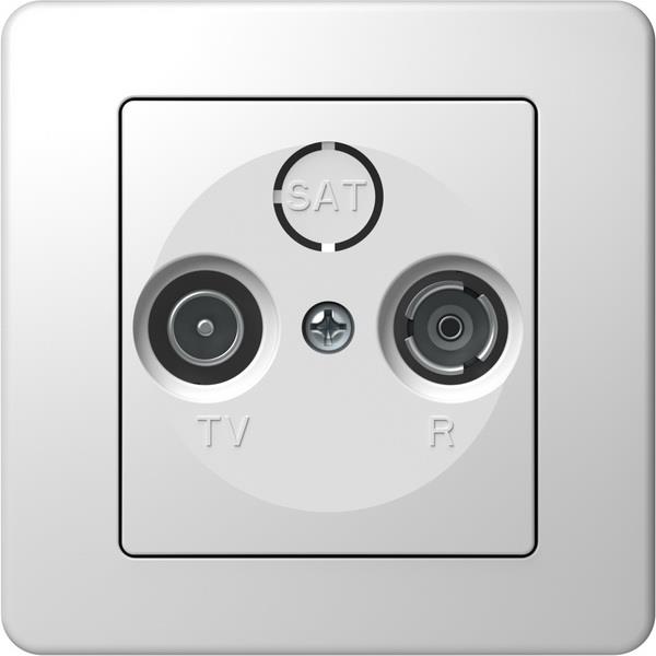 Vtičnica EKONOMIK TV končna bela