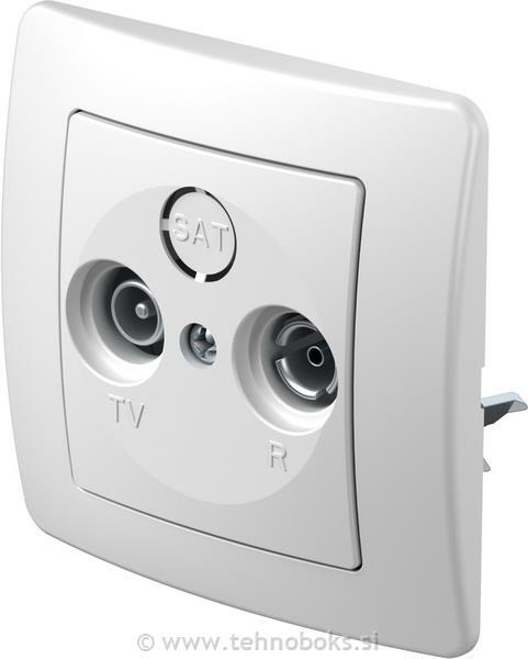 Vtičnica EKONOMIK TV končna bela