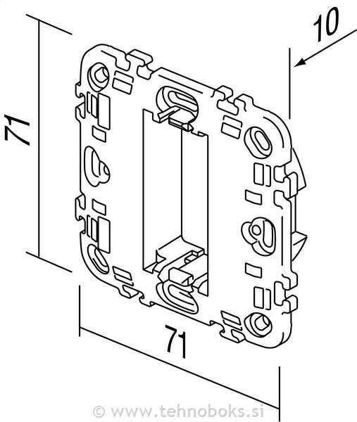 Nosilec modul 1M brez vijakov