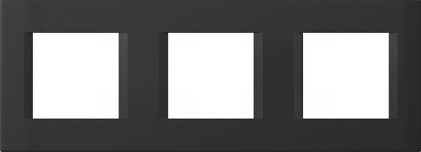 Okvir okrasni modul line 3X2M mat črn
