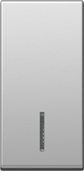 Tipka modul 1M osvetljena srebrn