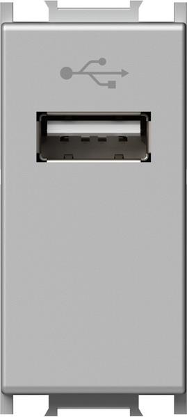 Vtičnica modul USB tip A 1M srebrna