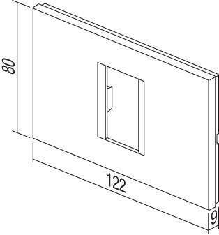 Okvir okrasni modul line 1/3M mat črna