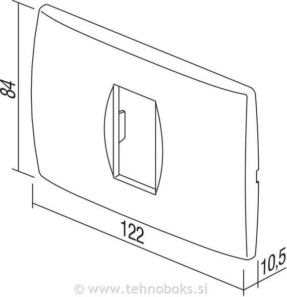 Okvir okrasni modul soft 1/3M srebrn