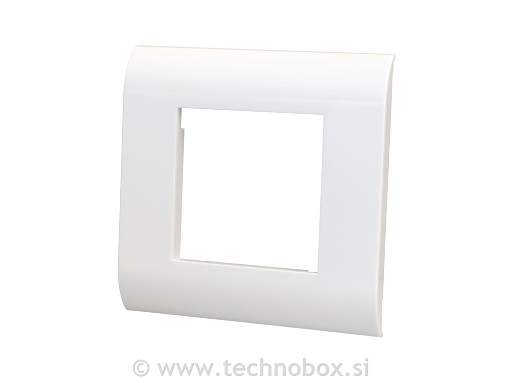 Okrasni pokrov 2M za 2xRJ45 bel