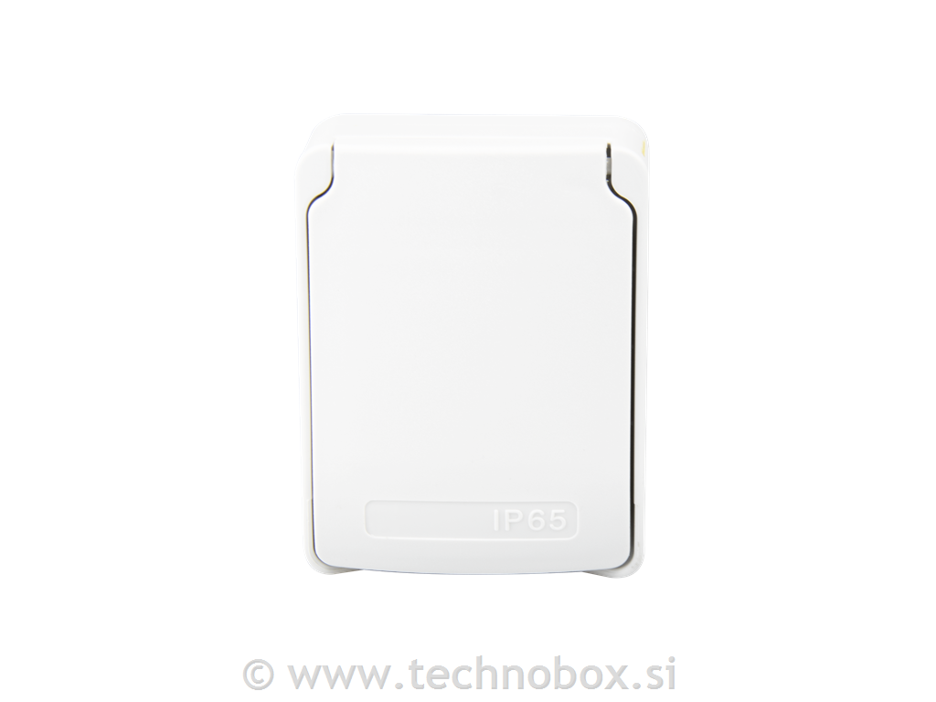 Vtičnica KAEDRA šuko siva IP65