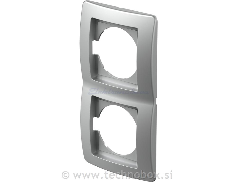 Okvir EKONOMIK dvojni vertikalni srebrn